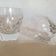 1960 crystal cup glasses ringing with cut-outs