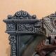 Mobile cast iron stove model "la chatte" designed by the French engineer Edmond Chaboche in 1883