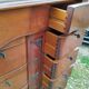 Commode semainier ancien plateau marbre style louis xvi