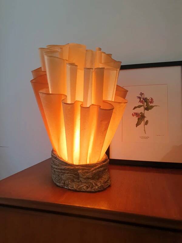 Jannalights draped lamp from the 1970s