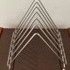 Vintage stainless steel vinyl rack from the 60s and 70s