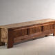 Antique carved low cabinet with drawers in pine – Xinjiang, circa 1900