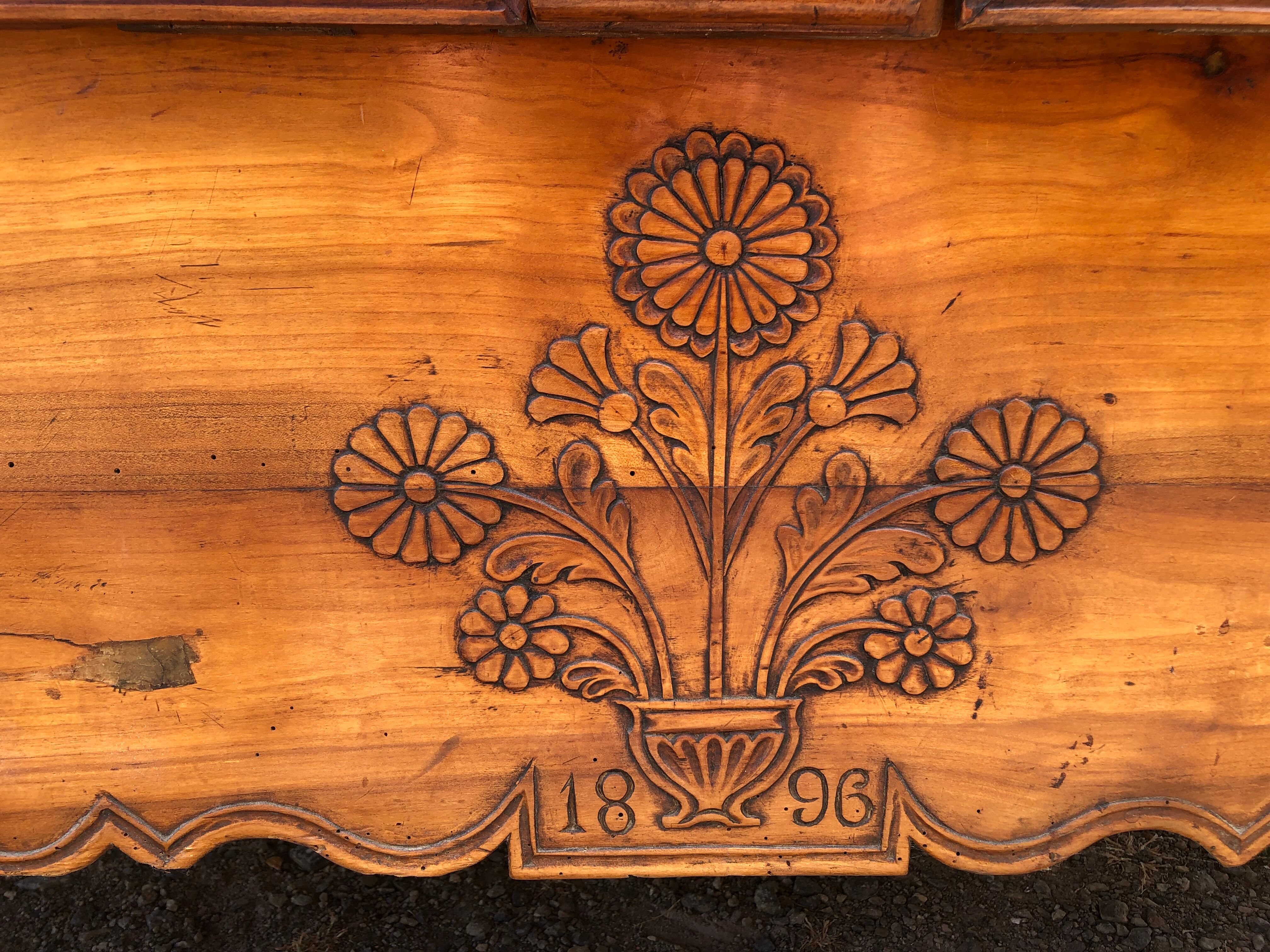 Louis XV style cherry wood cabinet late 19th century