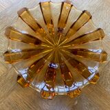 Orange yellow glass fruit cup