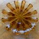 Orange yellow glass fruit cup