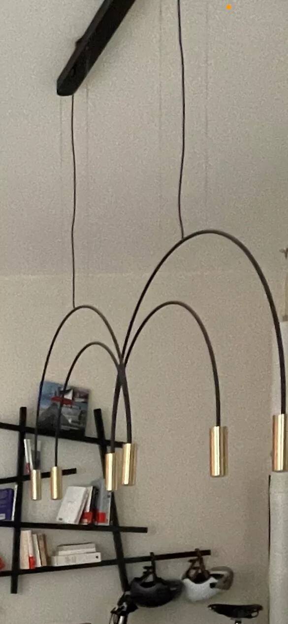 Pendant lamp with metal body and integrated dimmable LED