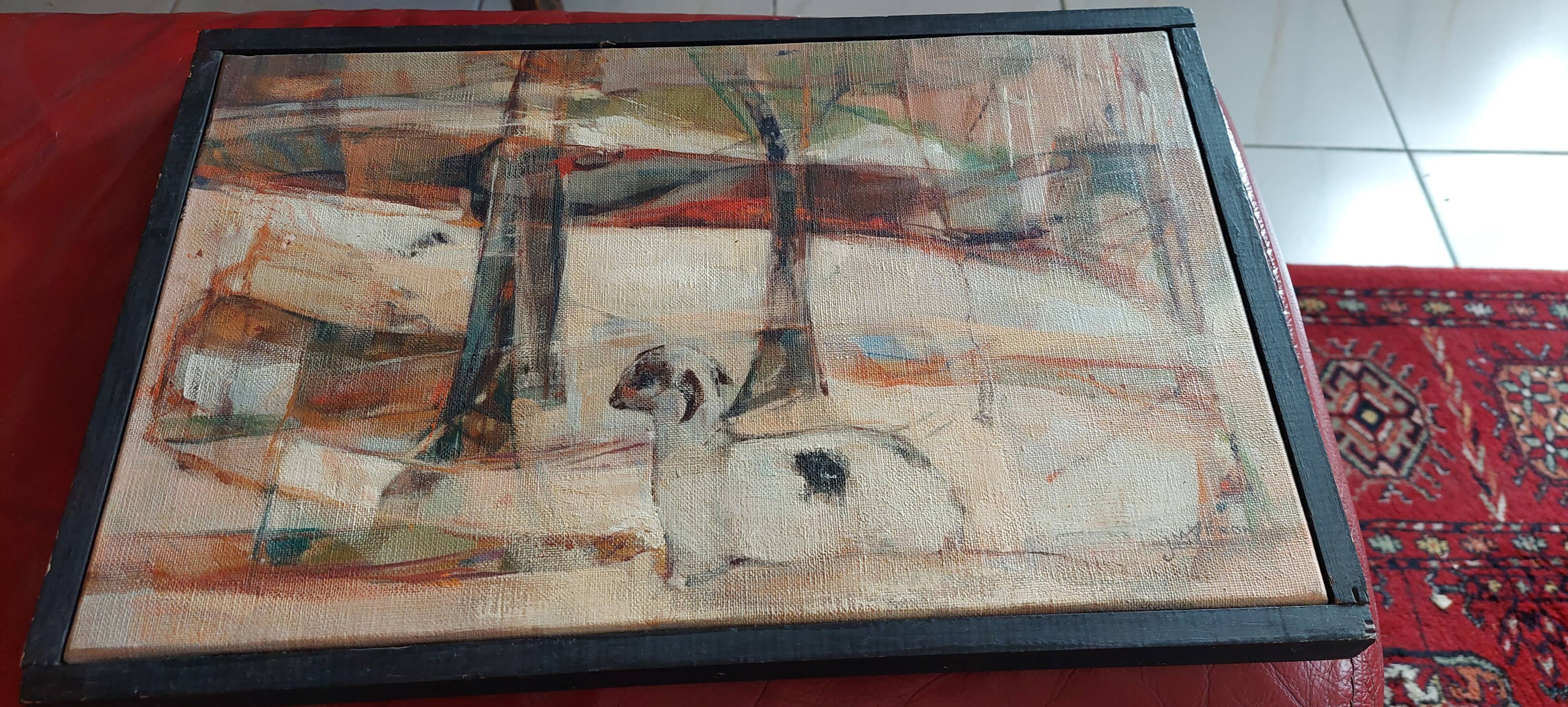 Painting on canvas by Jeanne-Marie VÉRON