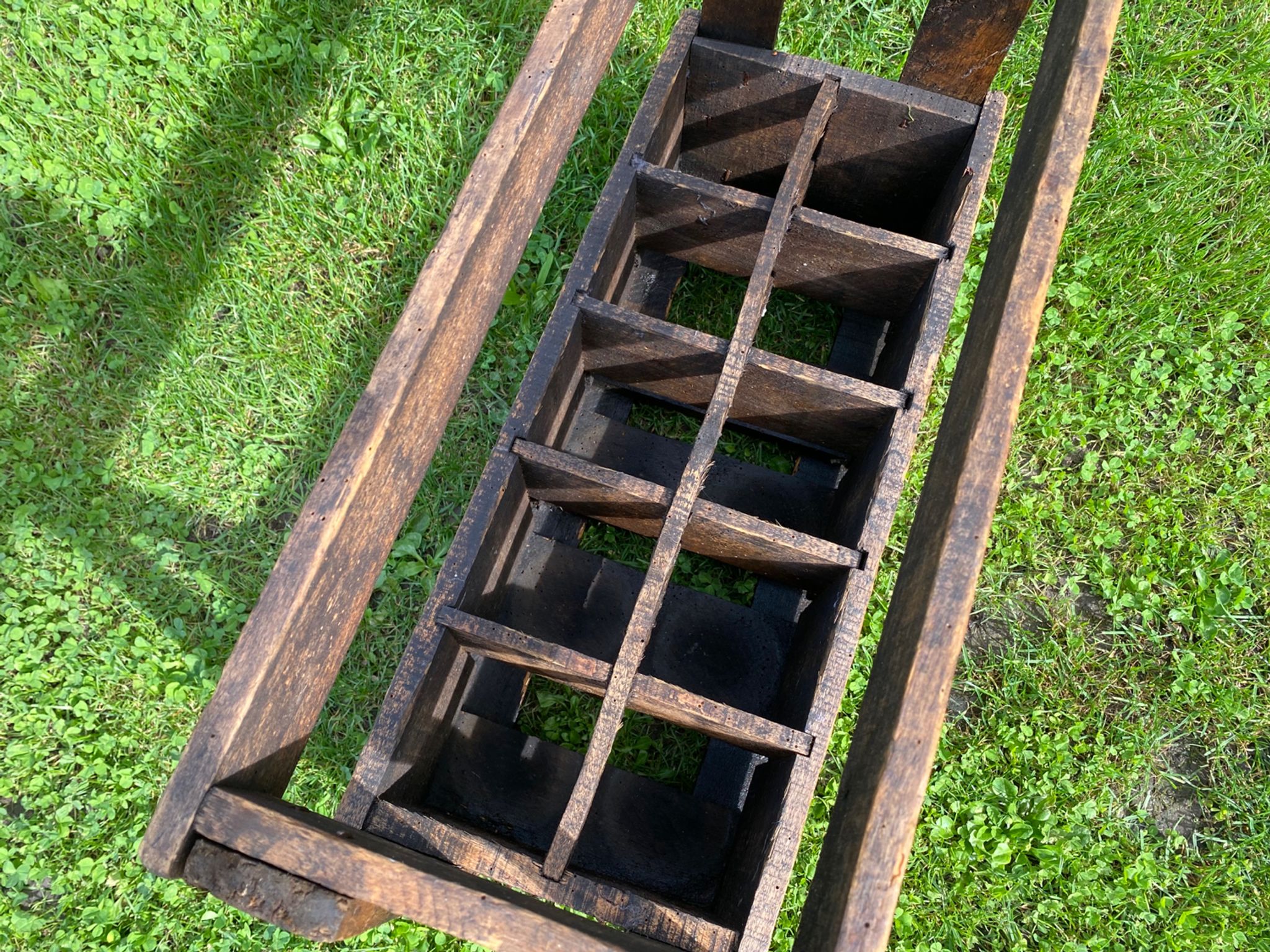 Old bottle rack