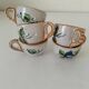 Set of 5 Italian mini painted earthenware cups – 1960s/1970s
