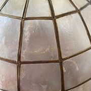 Chandelier suspension mother-of-pearl and brass