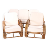 Rattan "pretzel" lounge