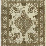 Handmade Oriental Decorative 1980s 290 cm x 365 cm Beige Wool Carpet