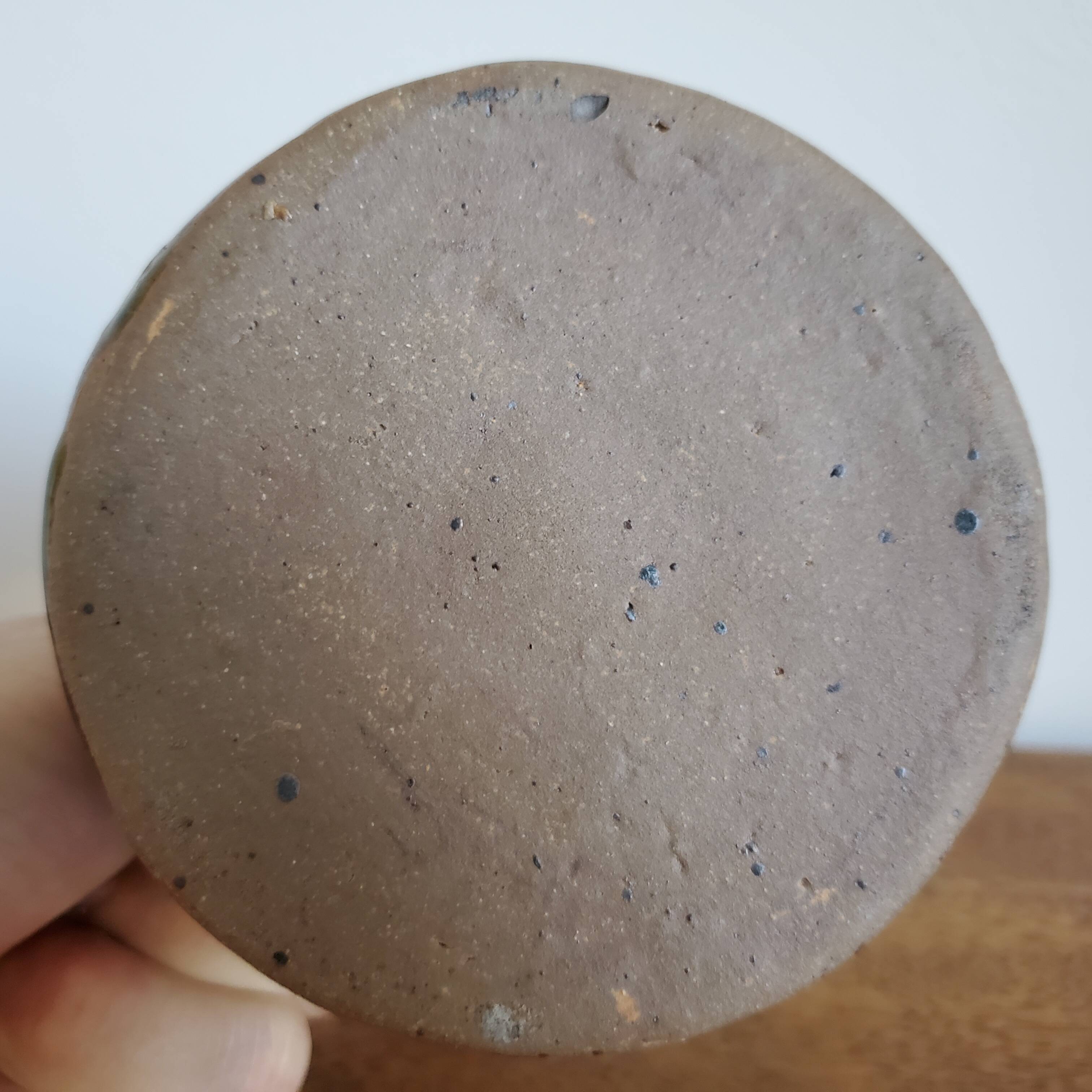 Pyrite sandstone candle holder