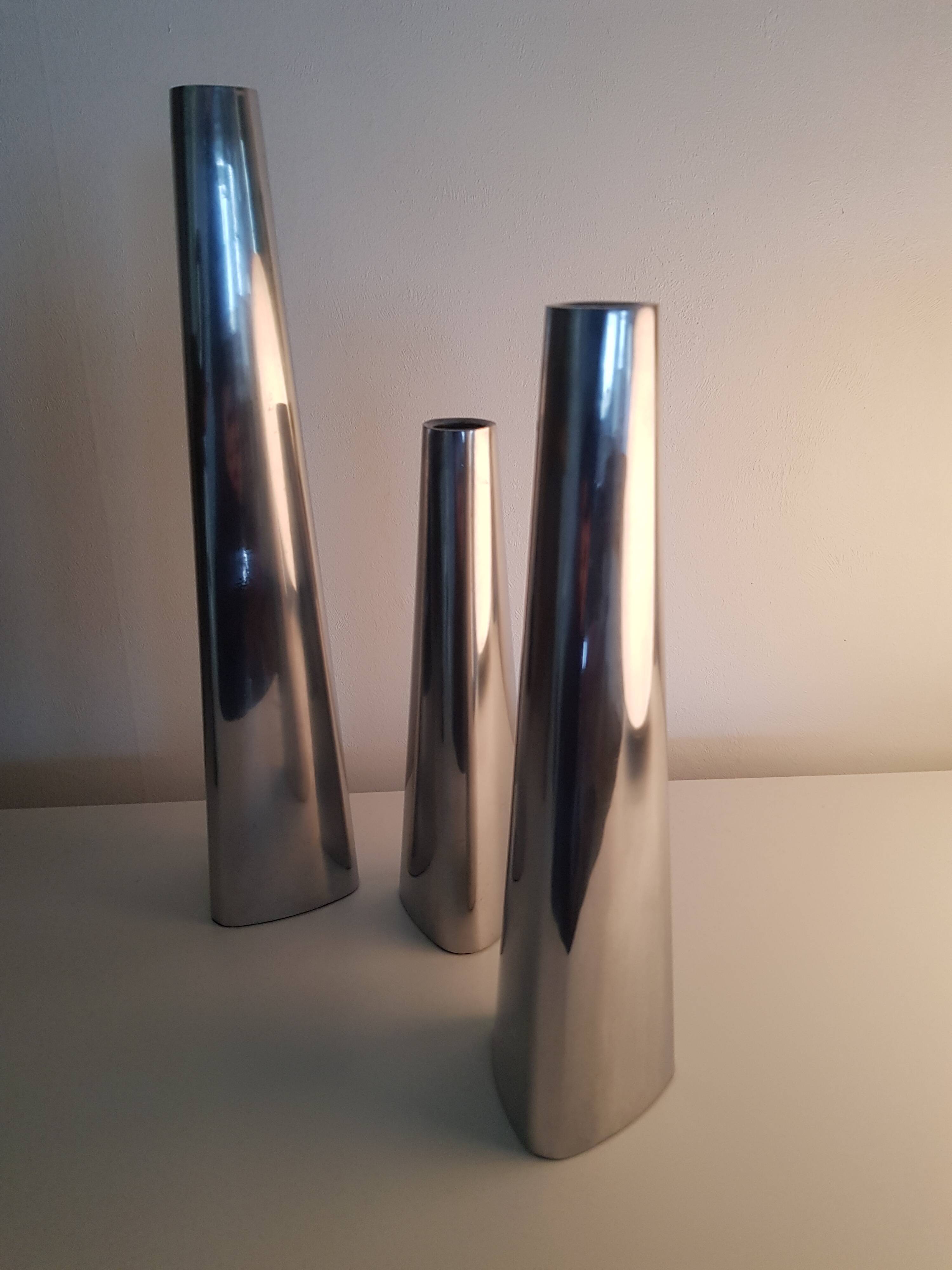 Aluminum candle holder set