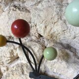 Wall coat rack 50s, colored balls