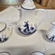 Rare Lunéville Art Deco tea set with Japonisme inspiration, 27 pieces.