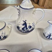 Rare Lunéville Art Deco tea set with Japonisme inspiration, 27 pieces.