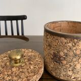 Vintage cork ice bucket