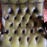 Vintage leather Chesterfield armchair