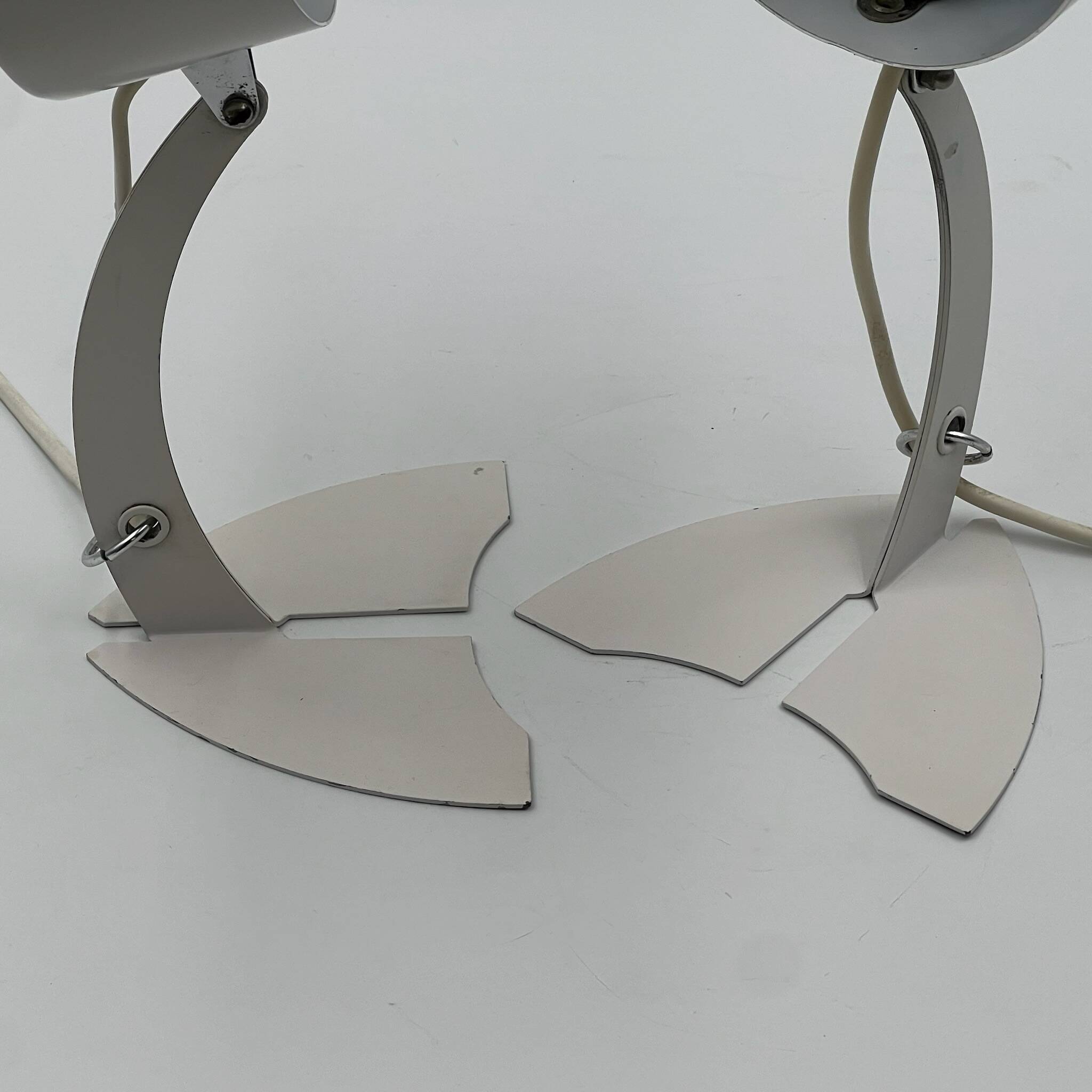 Iconic pair of targetti sankey table lamps - avantgarde italian lighting 70s