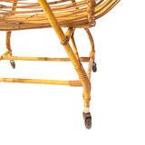 Vintage rattan cradle for baby with bed sky