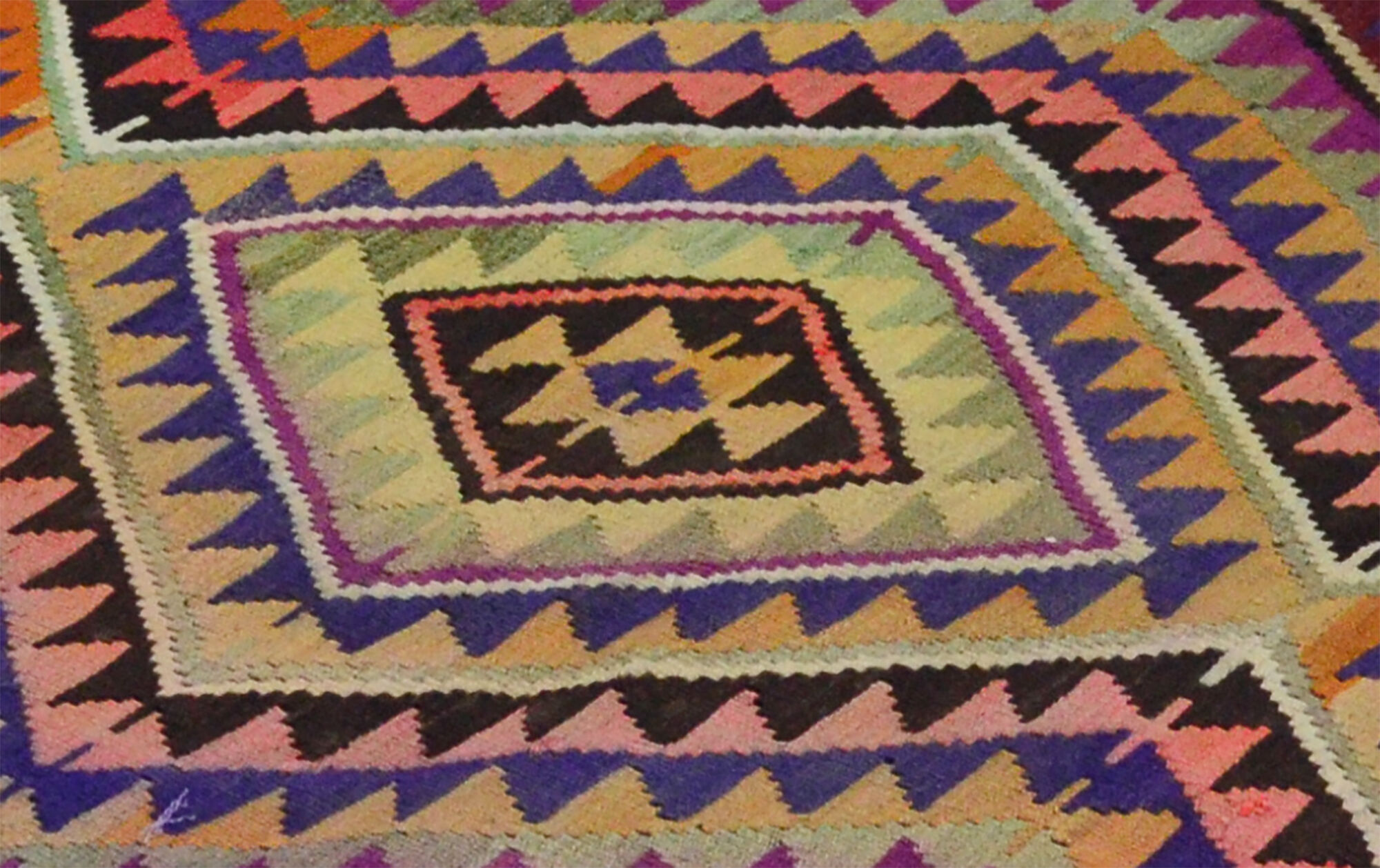 Anatolian handmade kilim rug 295 cm x 149 cm