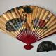 Large vintage hand-painted Japanese fan
