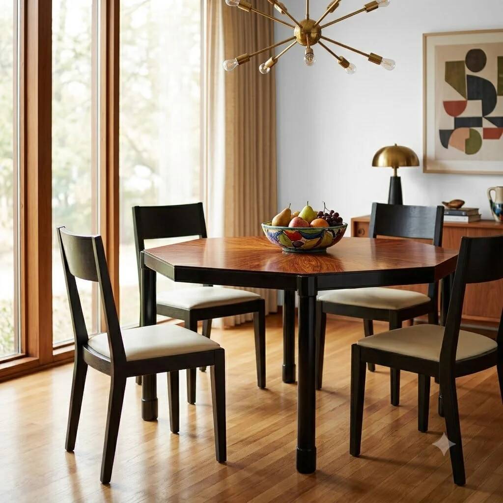 Vintage painted wooden dining table, design, Italy, 1960s