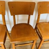 4 camel Thonet bistro chairs