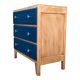 Commode art déco bois brut et bleu 1940