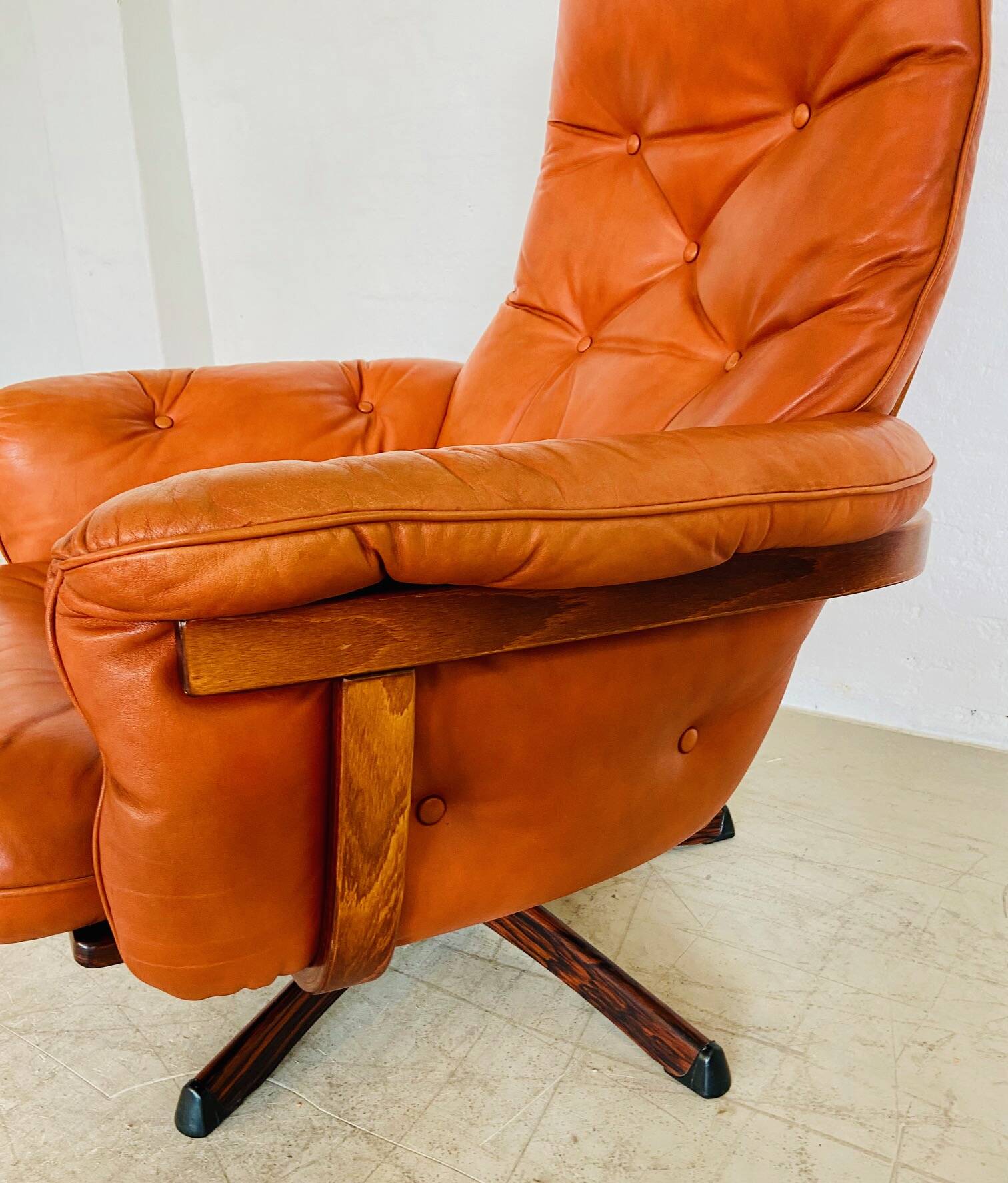 Vintage Danish mid-century Gote Mobler reclining lounge chair 1970s