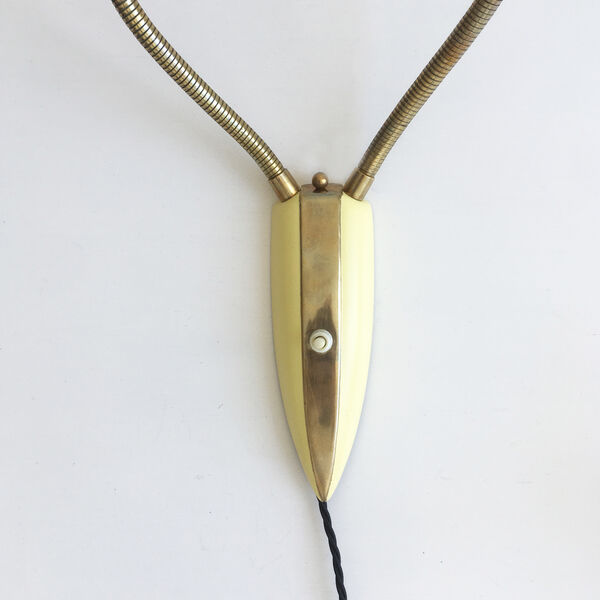 Danish yellow wall lamps from the 1950s