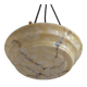 Large Art Deco Glass Pendant Light, Marbled with Rope Suspension, 1920s - 1930s