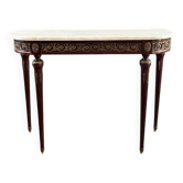 Console en bois et marbre, style Louis XVI, Début du XXe siècle