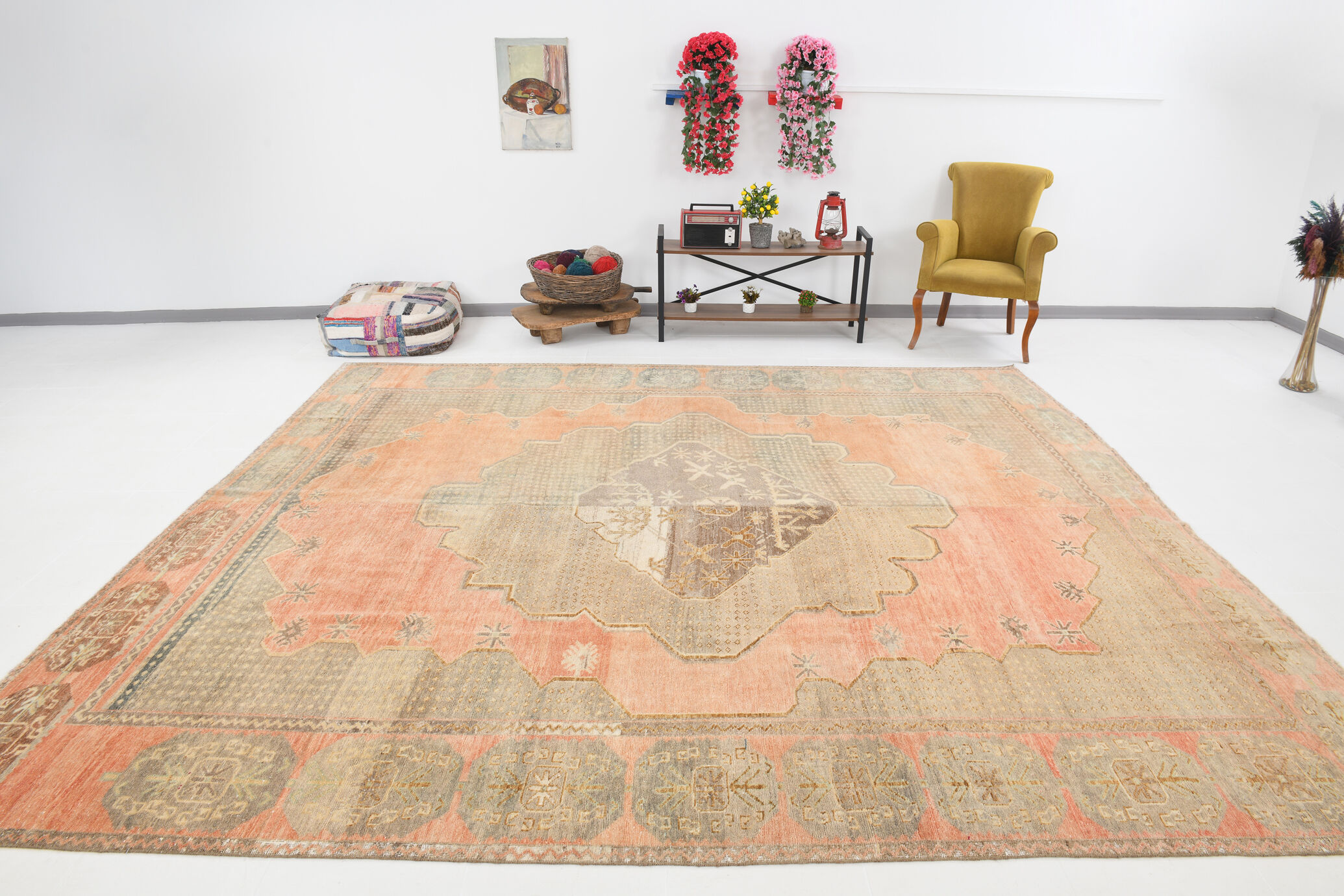 Oversize oushak rug 361x322cm