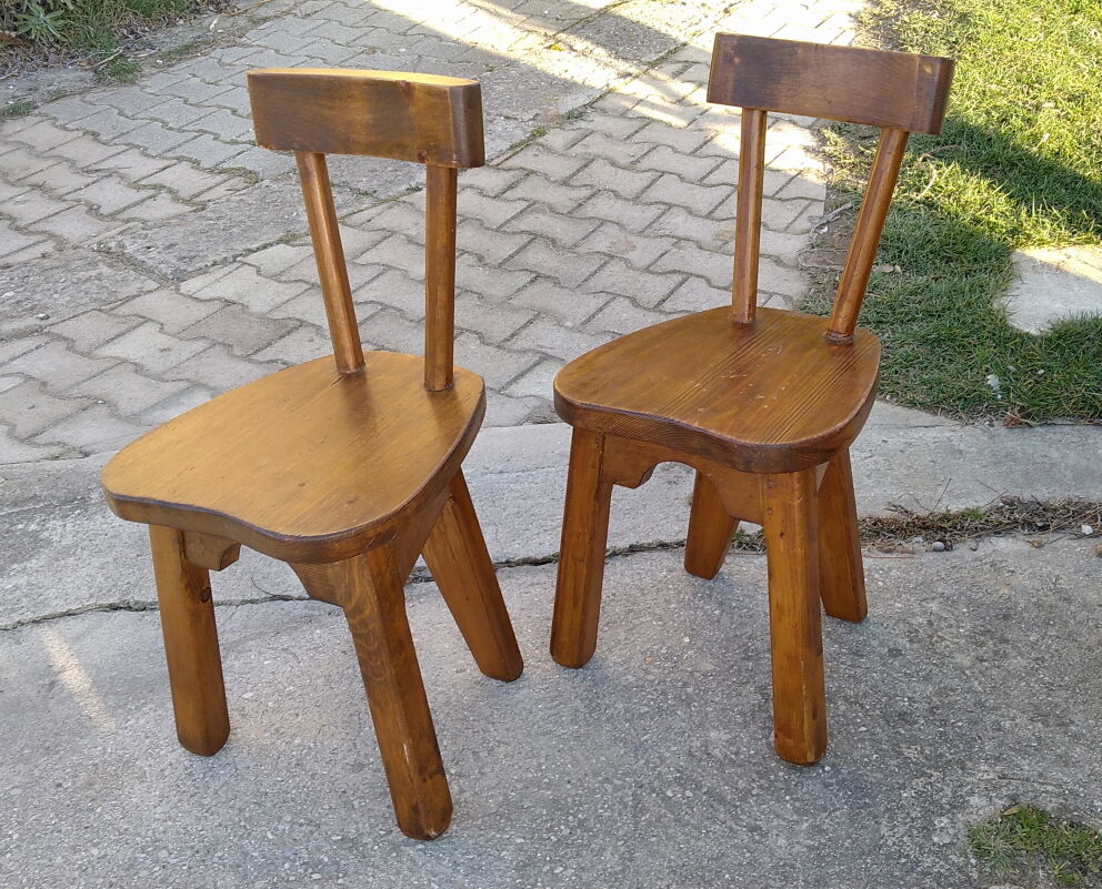 Brutalist style chairs