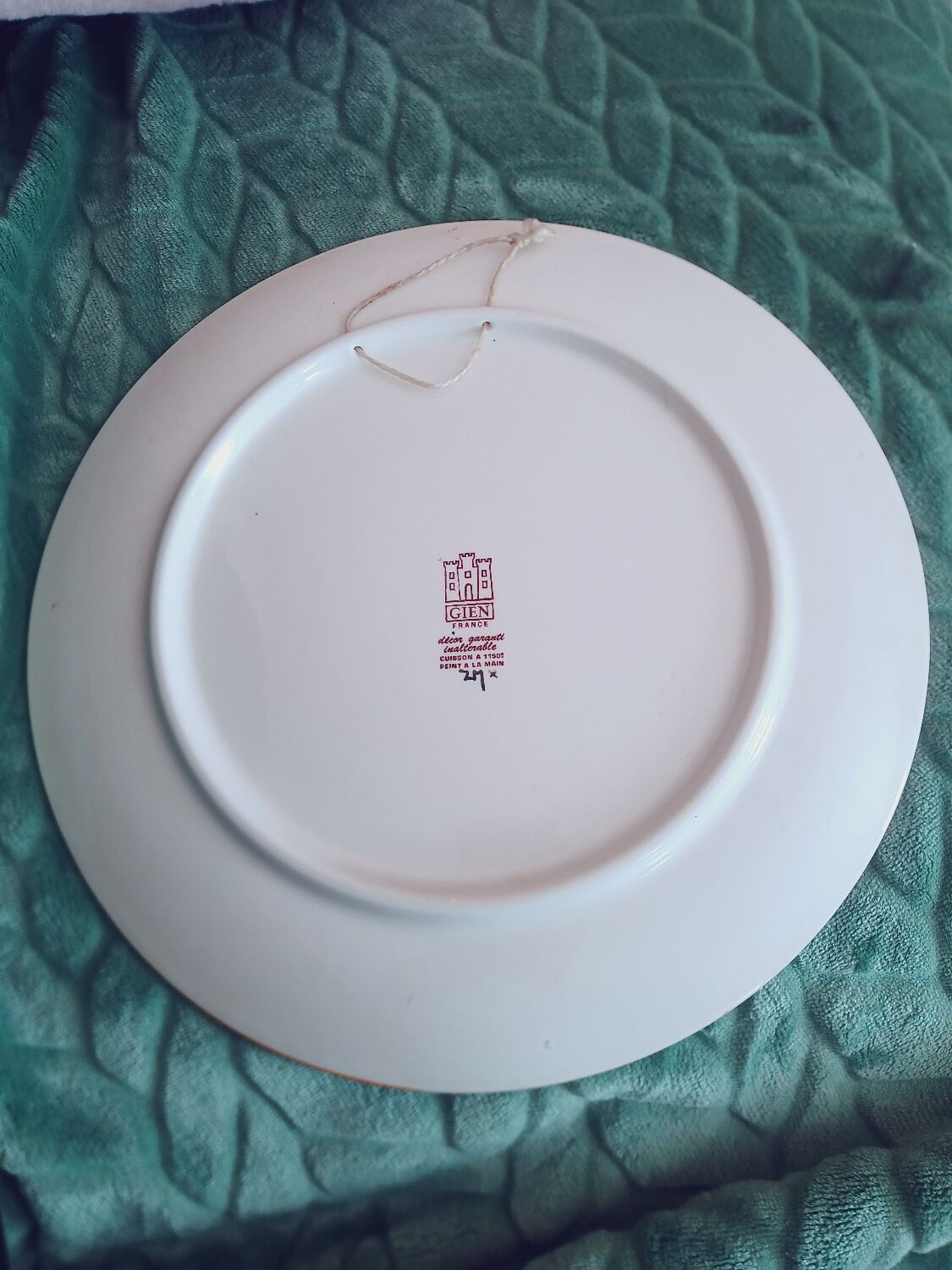 Plate 30.5 Gien 1965 rare very good condition