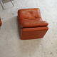 Flexible sofa, orange vinyl and foam, France, circa 1970