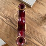 Vintage Vallauris red ceramic candlestick