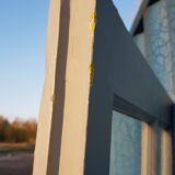 Lot of a double oak glass door