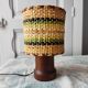 Lampe en bois et raphia, 1965