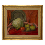 "Still Life with Cabbage and Fruits" by S. Jonsson