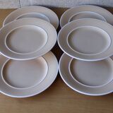 6 beige grosfillex dinner plates Salins France