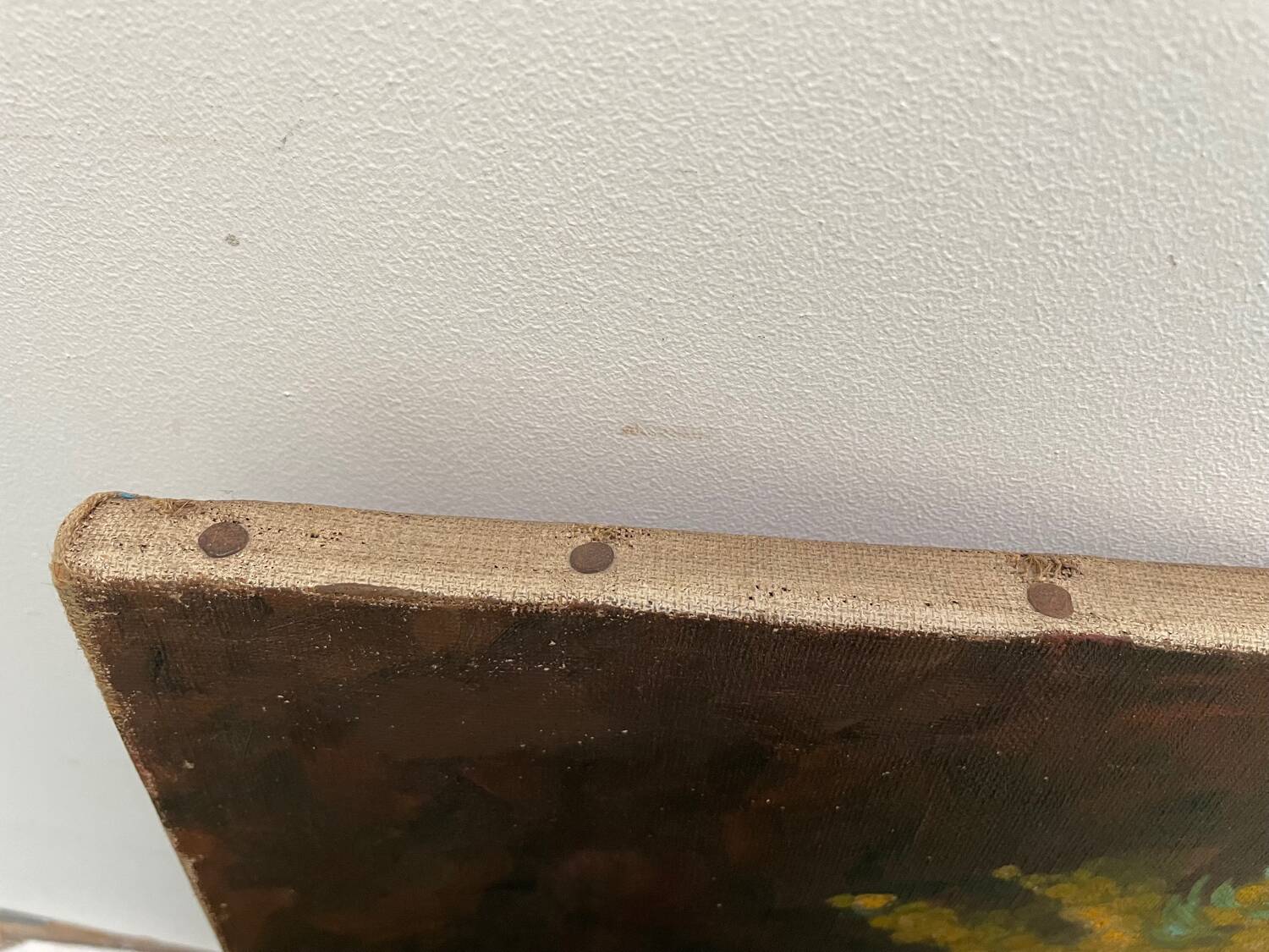 Still life painting with mimosa in the spirit of Kisling