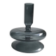 Diabolo design candle holder in vintage smoked glass
