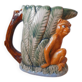 1980 barbotine monkey jug