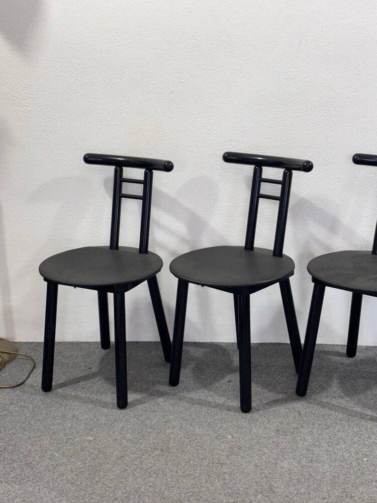 Vintage Italian Chairs, 1980s, Set of 4