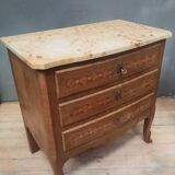Louis XV style marquetry chest of drawers from the 29th century