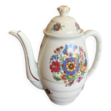 Cafetière en porcelaine à motifs floraux