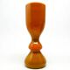 Angel vase, mid-century modern, orange glass, designed by S. Sadowski, Poland, 1970s